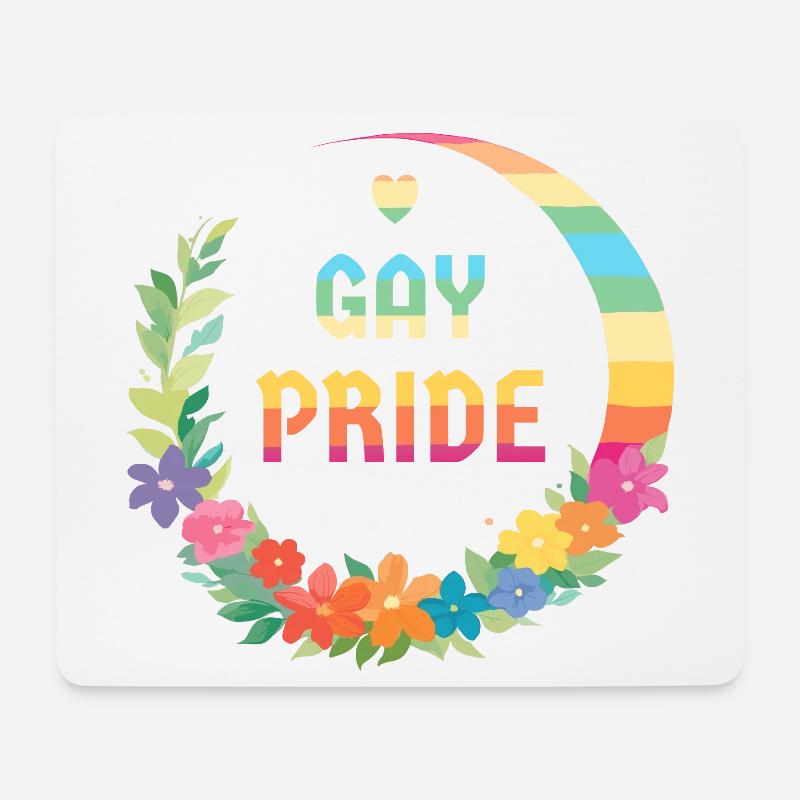 LGBTQIA+ Schwule und Lesben - Mousepad (Querformat) - Weiß