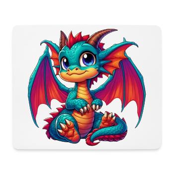 Drache - Mousepad (Querformat) - Weiß - Vorne