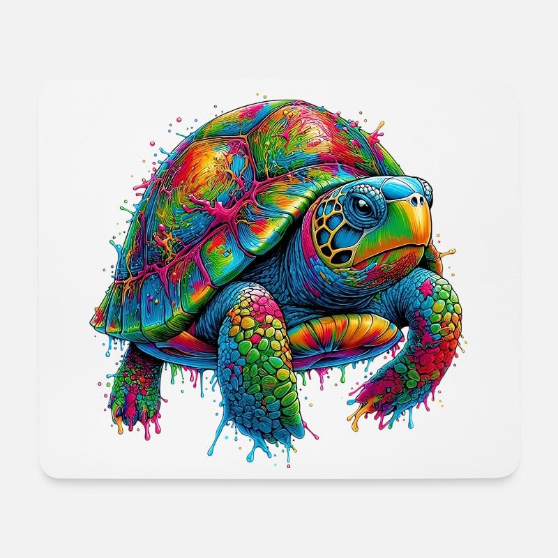Schildkröte - Mousepad (Querformat) - Weiß