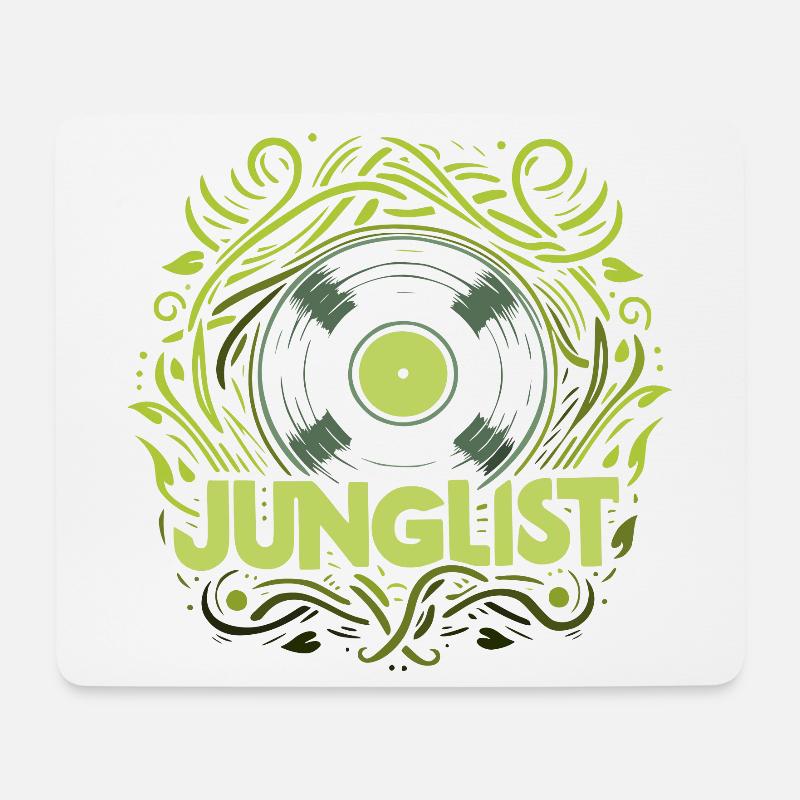 Junglist vinyl record - Mouse Pad (horizontal) - white