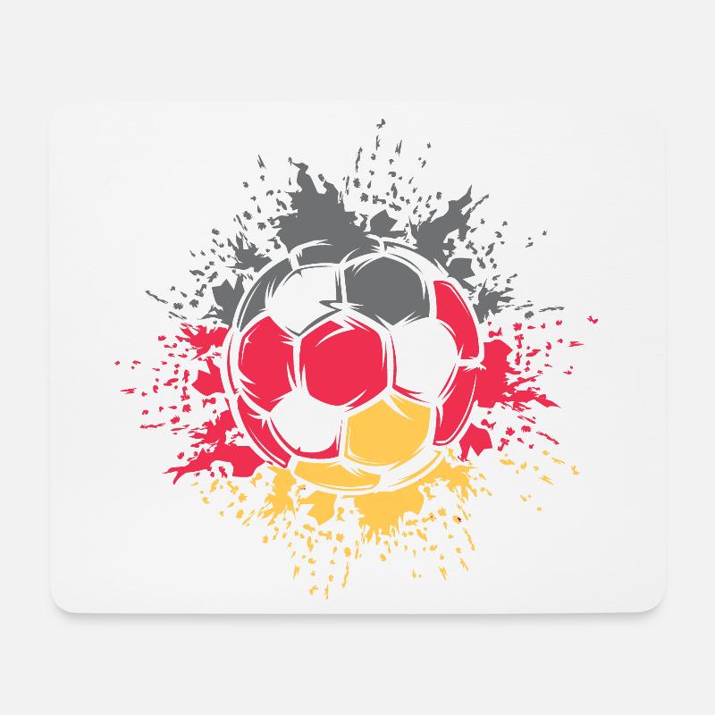 Fußball Farbexplosion Deutschland Team Spieler - Mousepad (Querformat) - Weiß