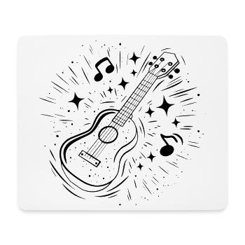 Ukulele Line Art - Mousepad (Querformat) - Weiß - Vorne