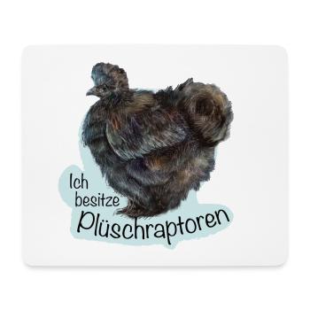 Les rapaces en peluche - Tapis de souris (format paysage) - blanc - Devant
