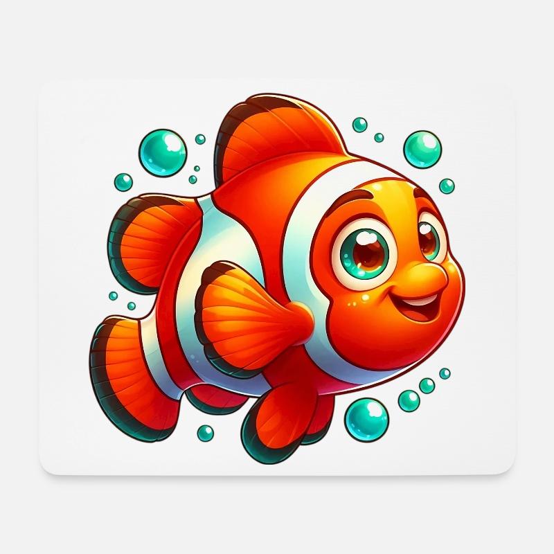 Clownfische - Mousepad (Querformat) - Weiß