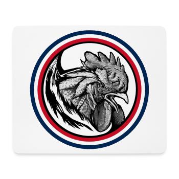 FREEBEAST COQ Bleu Blanc & Rouge - Tapis de souris (format paysage) - blanc - Devant