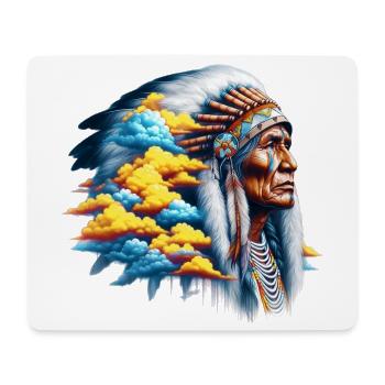 American Indian American - Mouse Pad (horizontal) - white - Front