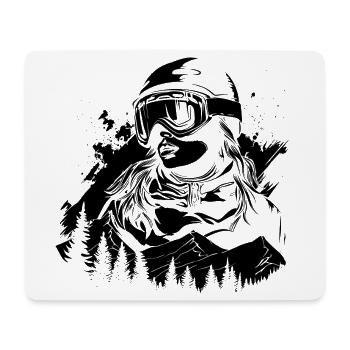 Snowboarder - Mouse Pad (horizontal) - white - Front