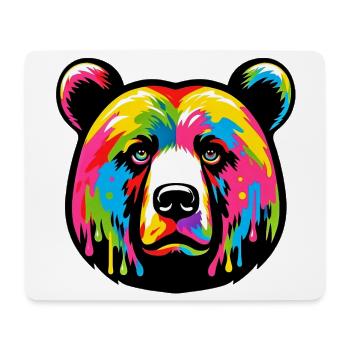 Ours - Tapis de souris (format paysage) - blanc - Devant