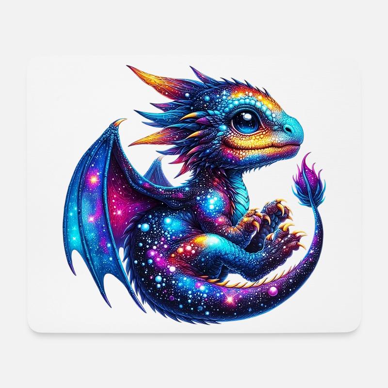 Drache - Mousepad (Querformat) - Weiß
