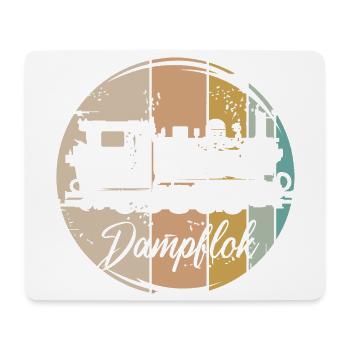 retro Dampflok Eisenbahn alte Lok vintage Symbol - Mousepad (Querformat) - Weiß - Vorne
