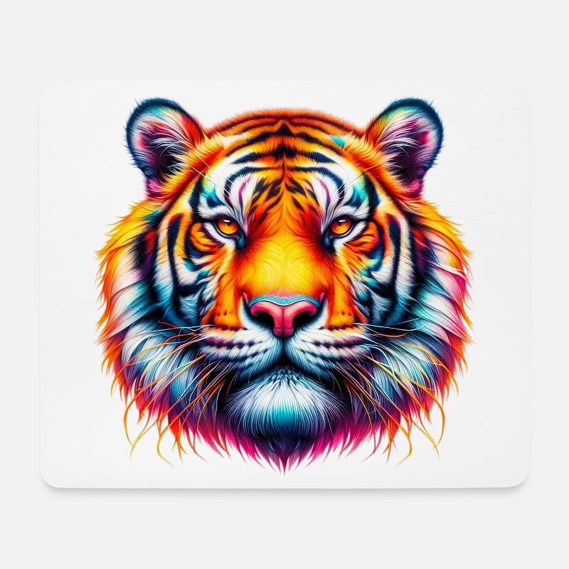 Tiger - Mousepad (Querformat) - Weiß