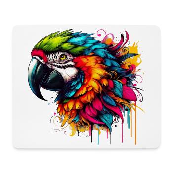 Parrot - Mouse Pad (horizontal) - white - Front