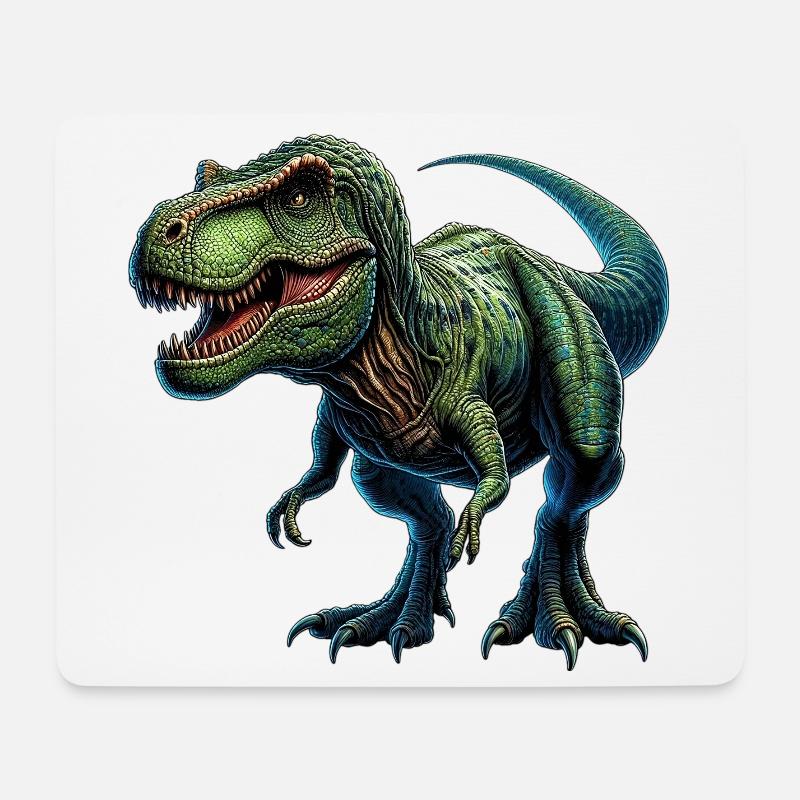 Dinosaurier - Mousepad (Querformat) - Weiß