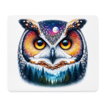 Eule - Mousepad (Querformat) - Weiß - Vorne