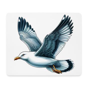 Mouette - Tapis de souris (format paysage) - blanc - Devant