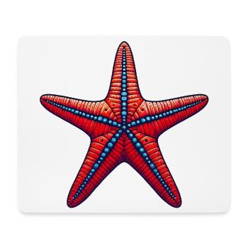 Seestern - Mousepad (Querformat) - Weiß - Vorne