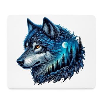 Wolf - Mousepad (Querformat) - Weiß - Vorne