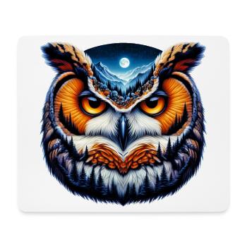 Eule - Mousepad (Querformat) - Weiß - Vorne
