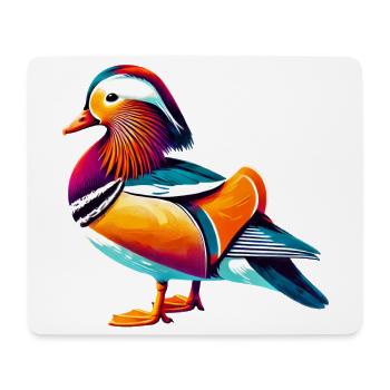 Canard mandarin - Tapis de souris (format paysage) - blanc - Devant