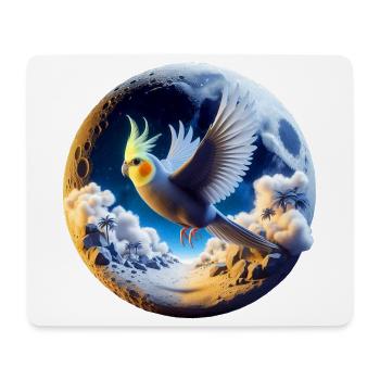 Nymphensittich (22) - Mousepad (Querformat) - Weiß - Vorne