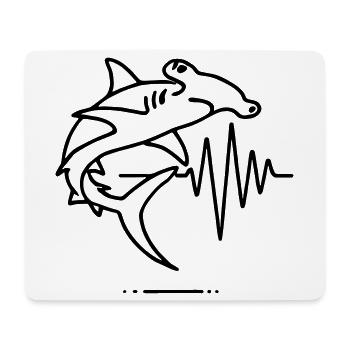 Hammerhai - Kraft & Eleganz des Ozeans - Mousepad (Querformat) - Weiß - Vorne