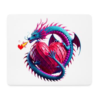 Cœur de dragon (01) - Tapis de souris (format paysage) - blanc - Devant