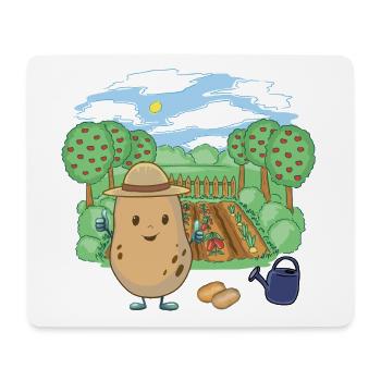 Potato Farmer Vegetable Garden Potatoes Farmer - Mouse Pad (horizontal) - white - Front