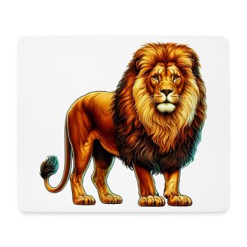 Löwe - Mousepad (Querformat) - Weiß - Vorne