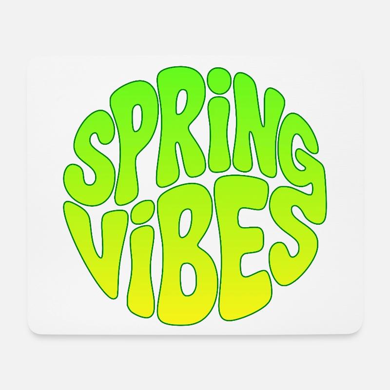 Frühlingsanfang - Spring vibes - Mousepad (Querformat) - Weiß