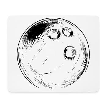 Bowling Zeichnung - Mousepad (Querformat) - Weiß - Vorne