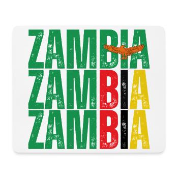 Sambische Flagge, ich liebe Sambia - Mousepad (Querformat) - Weiß - Vorne