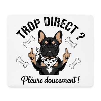 Coole Französische Bulldogge - Mousepad (Querformat) - Weiß - Vorne