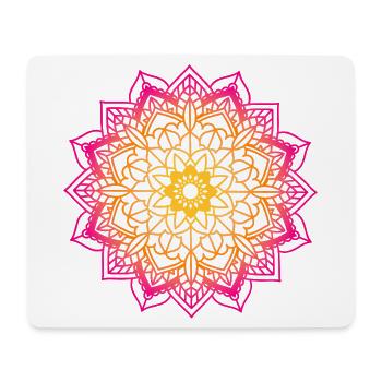 Yoga Mandala Méditation Ornement Inde om Namaste - Tapis de souris (format paysage) - blanc - Devant