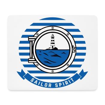 Sea Lighthouse Illustration in Nautical Style - Mouse Pad (horizontal) - white - Front