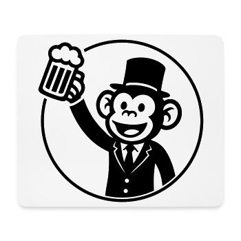 Monkey Groom Bachelor Bière - Tapis de souris (format paysage) - blanc - Devant