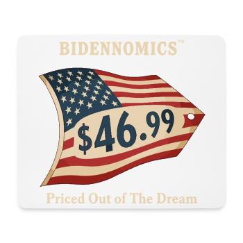 Bidenomics Price Tag Design - Mouse Pad (horizontal) - white - Front