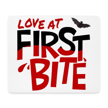 Liebe auf den ersten Biss - Mousepad (Querformat) - Weiß - Vorne