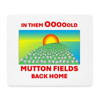 Champs de mouton - Tapis de souris (format paysage) - blanc - Devant