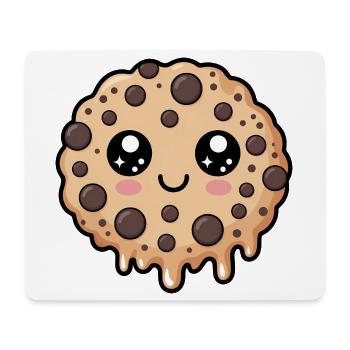 Biscuit kawaii aux pépites de chocolat - Tapis de souris (format paysage) - blanc - Devant