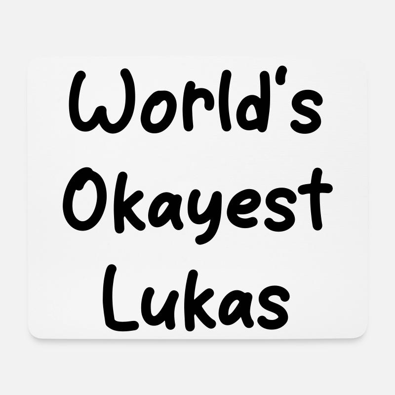 worlds okayest Lukas - Mousepad (Querformat) - Weiß