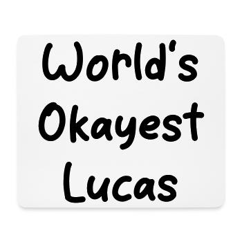 worlds_okayest_Lucas - Tapis de souris (format paysage) - blanc - Devant