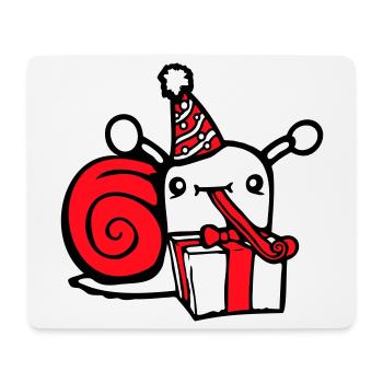 Snail Birthday Party Gifts Hat Cute - Mouse Pad (horizontal) - white - Front