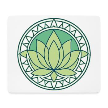 Zen Green Lotus Mandala - Mouse Pad (horizontal) - white - Front