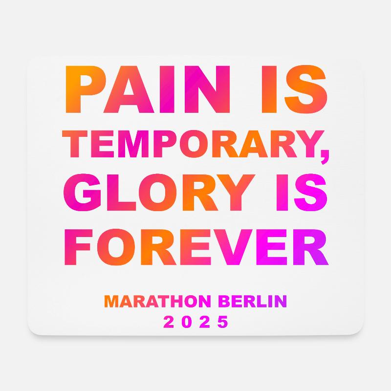 MARATHION BERLIN FINISHER 2025 - Mousepad (Querformat) - Weiß