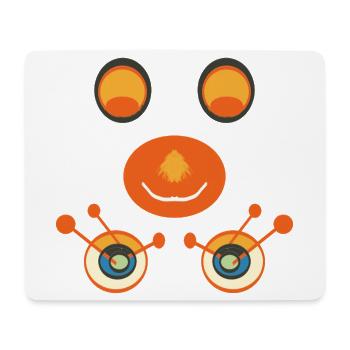 Orangenes Lächeln Cartoon - Mousepad (Querformat) - Weiß - Vorne
