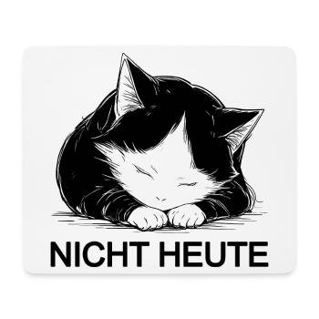 Le chat câlin noir et blanc n’est plus aujourd’hui - Tapis de souris (format paysage) - blanc - Devant