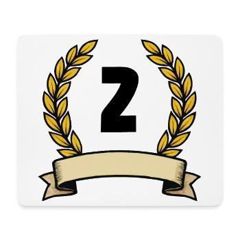 Lorbeerkranz Emblem Banner 2 - Mousepad (Querformat) - Weiß - Vorne