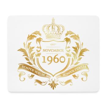 65. Geburtstag Semper Verum - Established 11/1960 - Mouse Pad (horizontal) - white - Front
