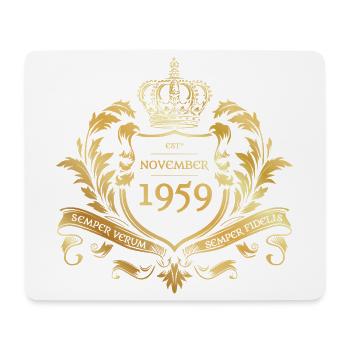 66. Geburtstag Semper Verum - Established 11/1959 - Mouse Pad (horizontal) - white - Front