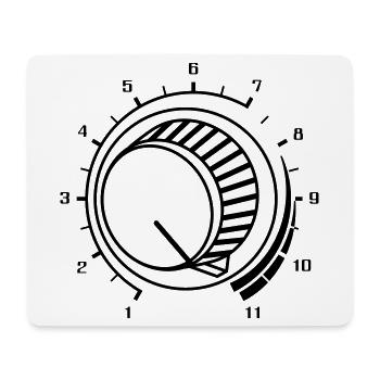 Volume Turn It Up, Lautstärke Musik Party DJ Sound - Mousepad (Querformat) - Weiß - Vorne